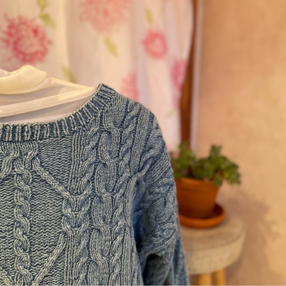 LAND’S END VINTAGE cotton pullover sweater - Picture 3 of 6